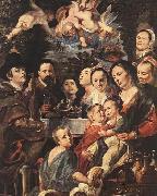 Jacob Jordaens Self-portrait among Parents, Brothers and Sisters oil on canvas